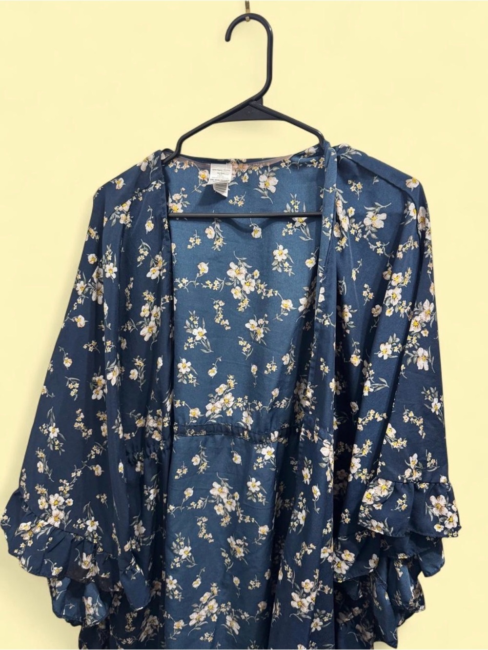 Time and Tru Floral Ruffle Kimono Plus 2X 3X